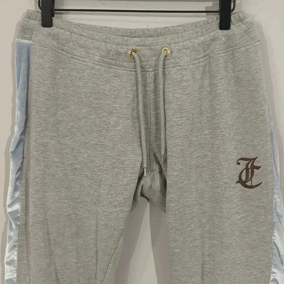Juicy Couture Sweatpants Joggers Gray, Velvet Racer Stripe size Small‎ - Picture 2 of 12